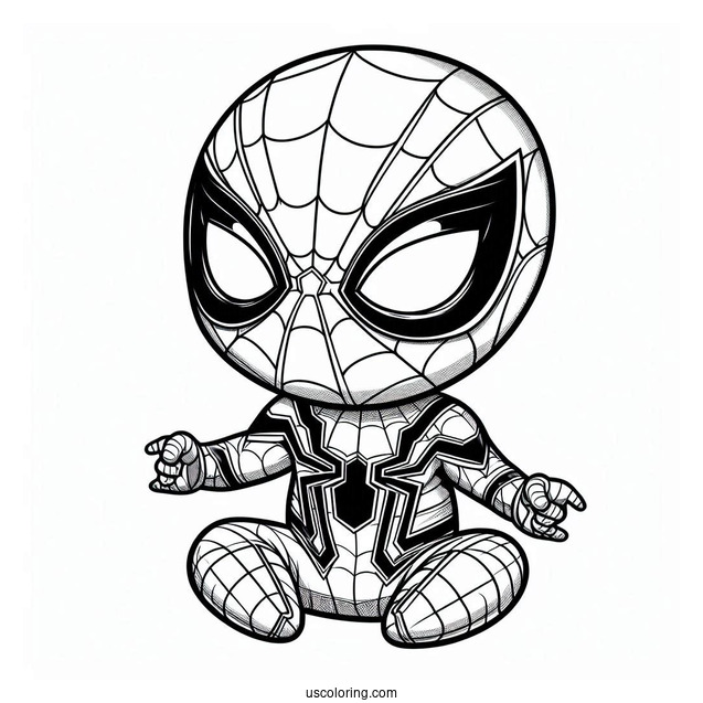 Baby Spider-Man With Iron Spider Armor