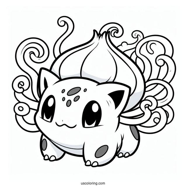 Bulbasaur Coloring Page Using Tentacles