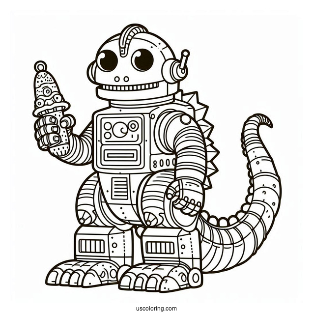 Robot Godzilla Coloring Page