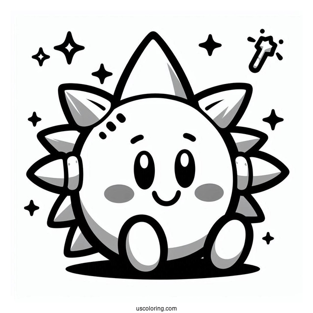 Brawl Stars Coloring Page Of Kawaii Spike