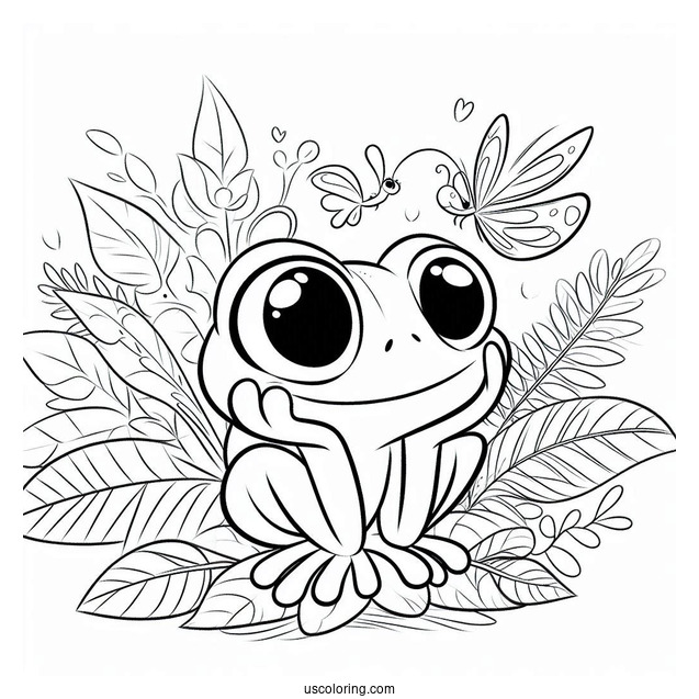 Gabi The Tree Frog Coloring Sheet For Preschoolers