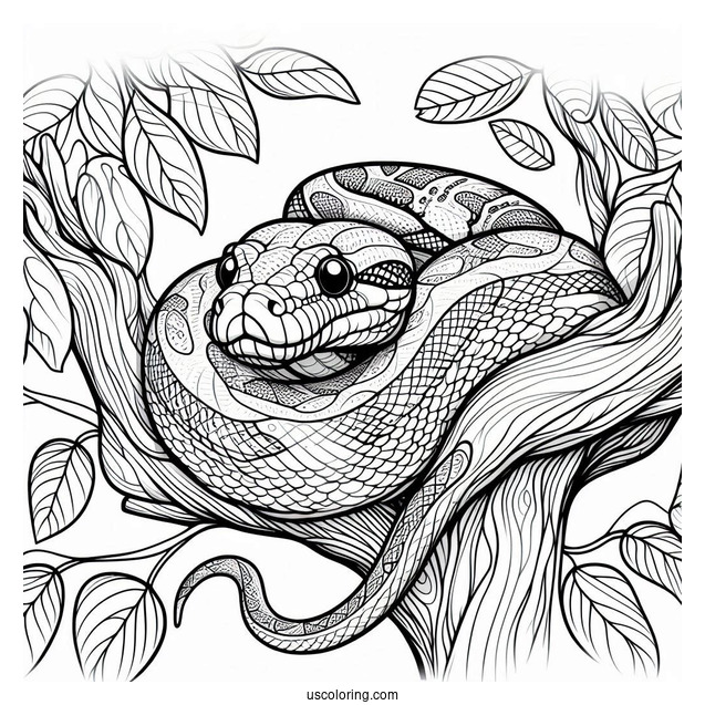 Large Python Hiding In Tree