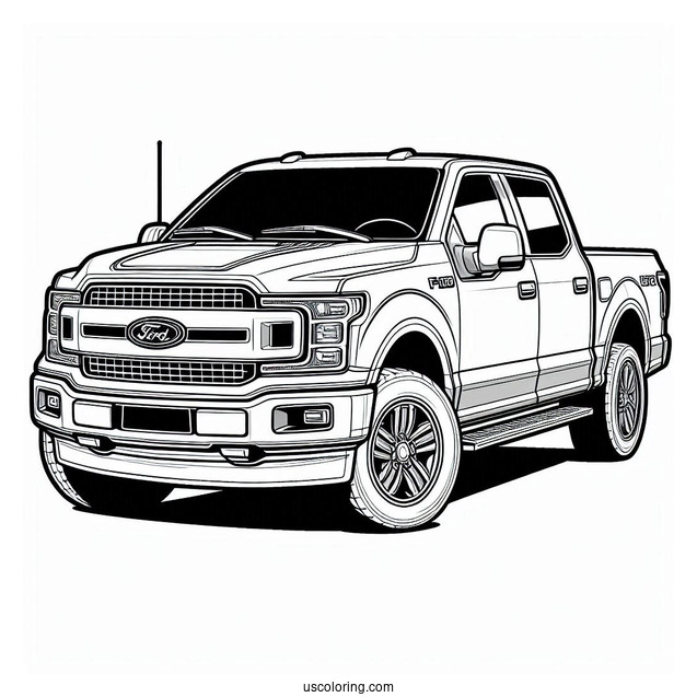 Coloring Page Of Ford F-150 Truck