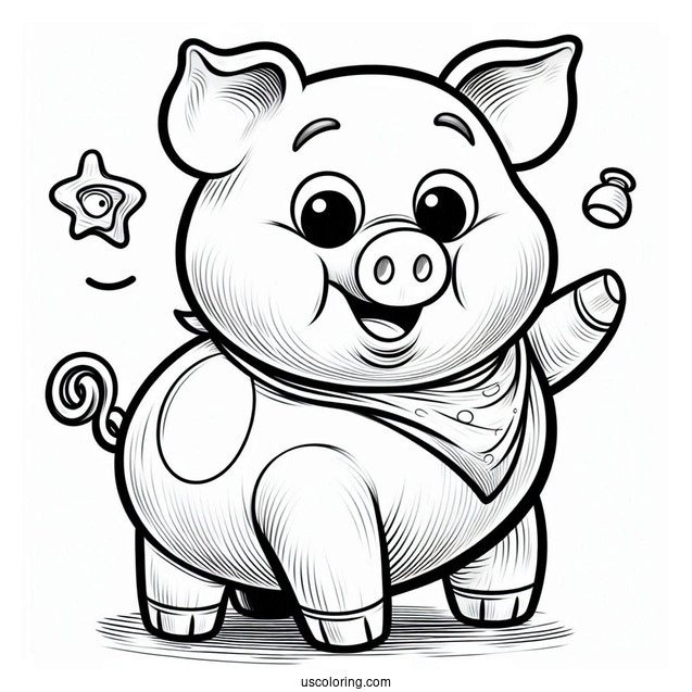 Hamm The Pig From Toy Story To Color