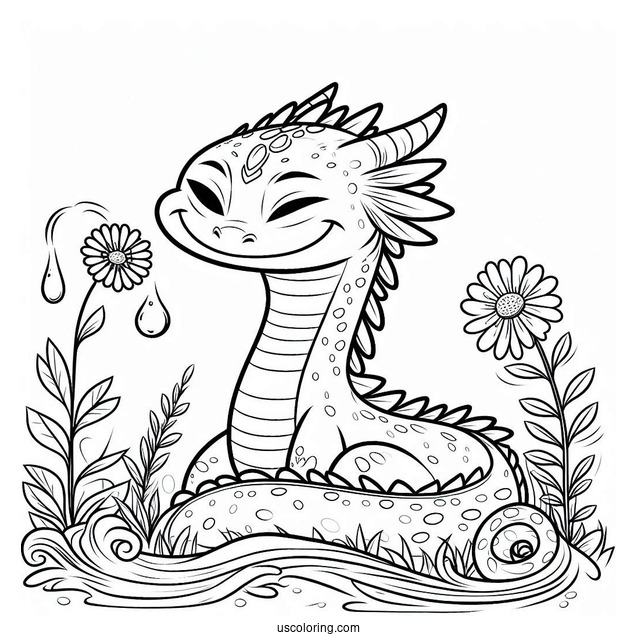 Simple Sisu Smiling Outline Coloring Sheet