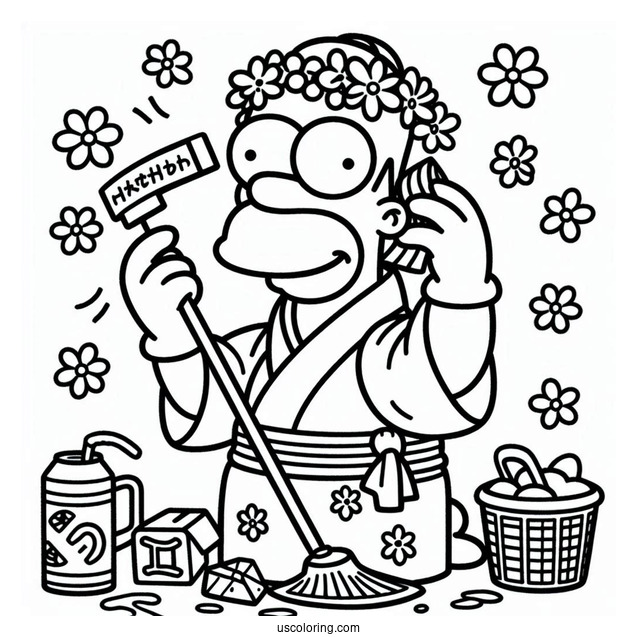 Japanese Homer Cleaning Commercial To Color