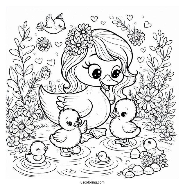 Storytime with Mama Duck and Baby Ducks