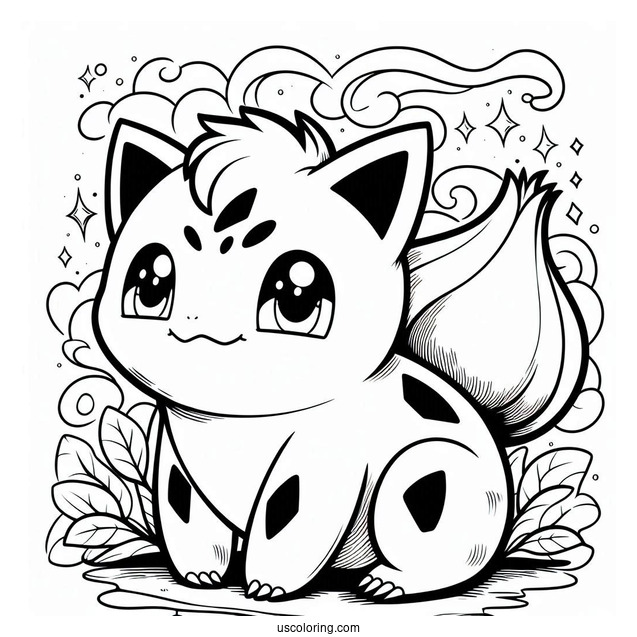Bulbasaur Coloring Page Pokemon Card