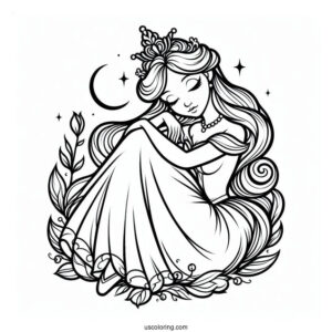 Sleeping Beauty Ballerinas To Color