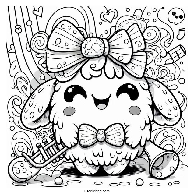 Cute Bowgart From My Singing Monsters Coloring Page For Kids