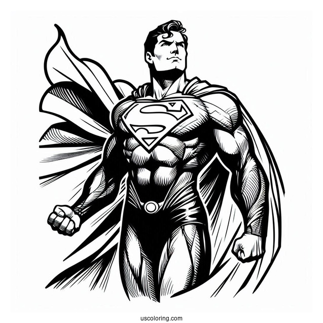 Man Of Steel Superman Coloring Sheet