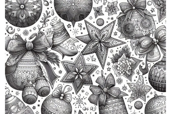 Christmas Ornaments Coloring Pages Featured Image
