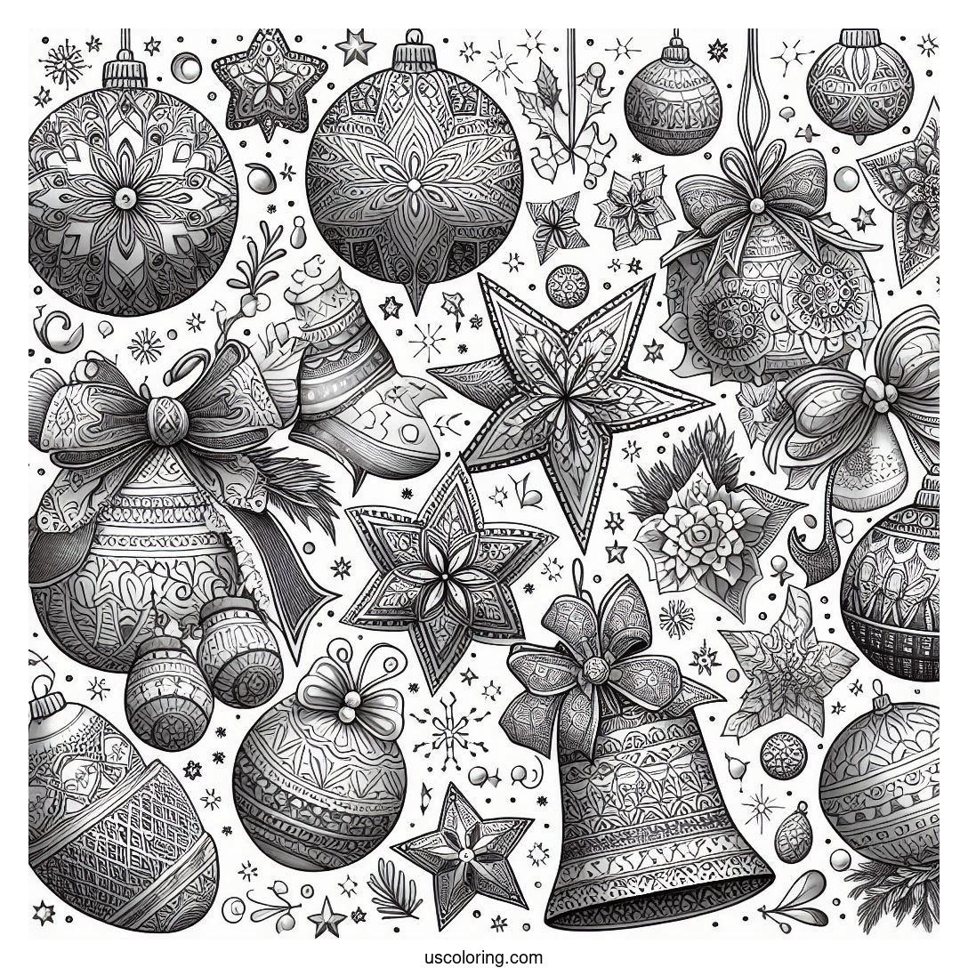 Christmas Ornaments Coloring Pages Featured Image