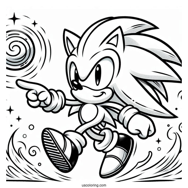 Silver the Hedgehog Coloring Sheet