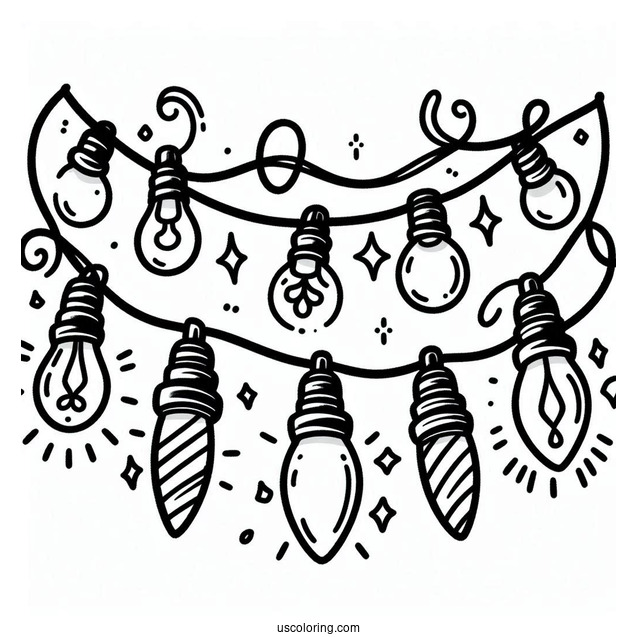 Easy To Color Christmas Lights