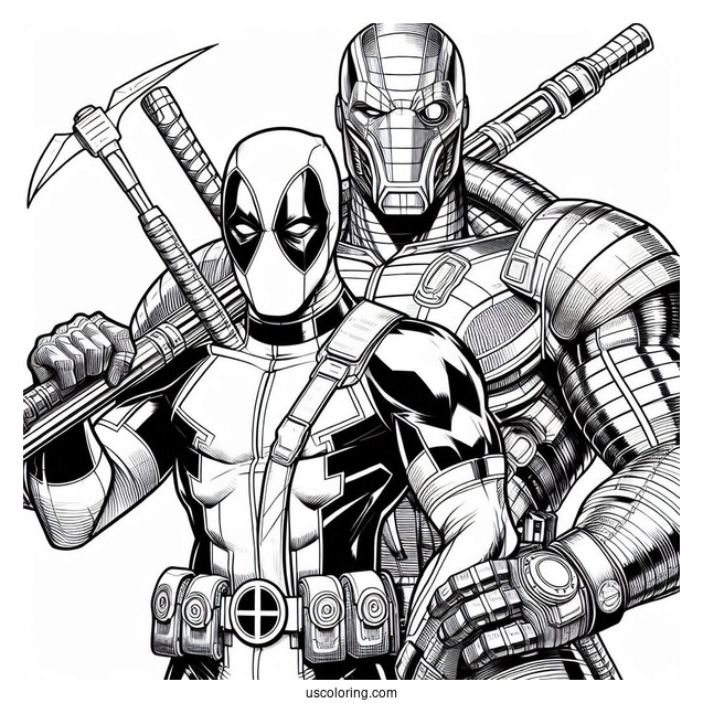 Deadpool And Colossus To Color