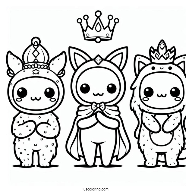 Full Page Sprunki Coloring Page Of Characters Poster