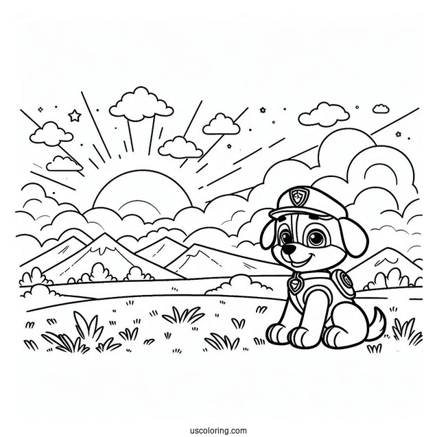 Simple Coloring Sheet Of Sky From Paw Patrol