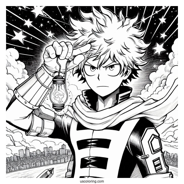 Full Page My Hero Academia Coloring Page Poster