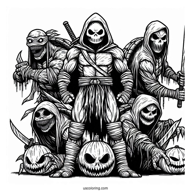 Ninja Turtles Coloring Page Of Scary Bepop