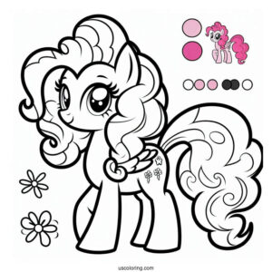 Equestria Girls Pinkie Pie Coloring Page With Pony Pinkie Pie