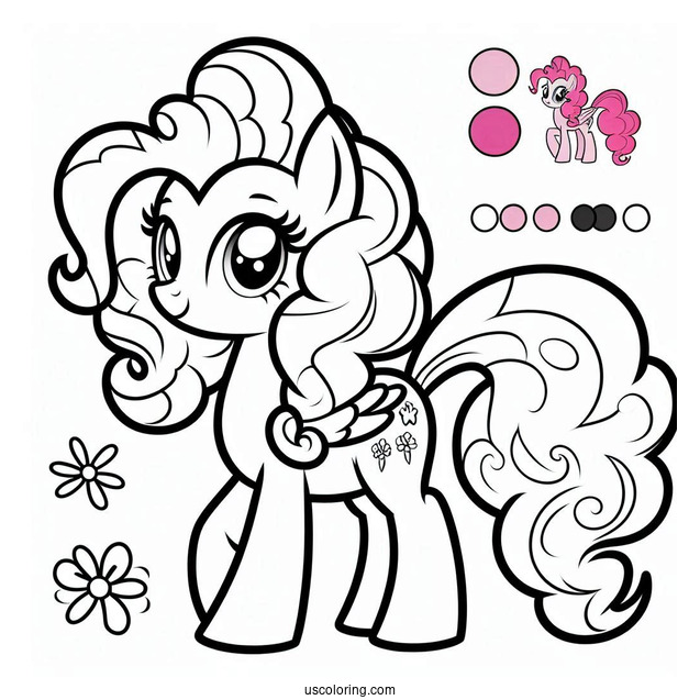 Equestria Girls Pinkie Pie Coloring Page With Pony Pinkie Pie
