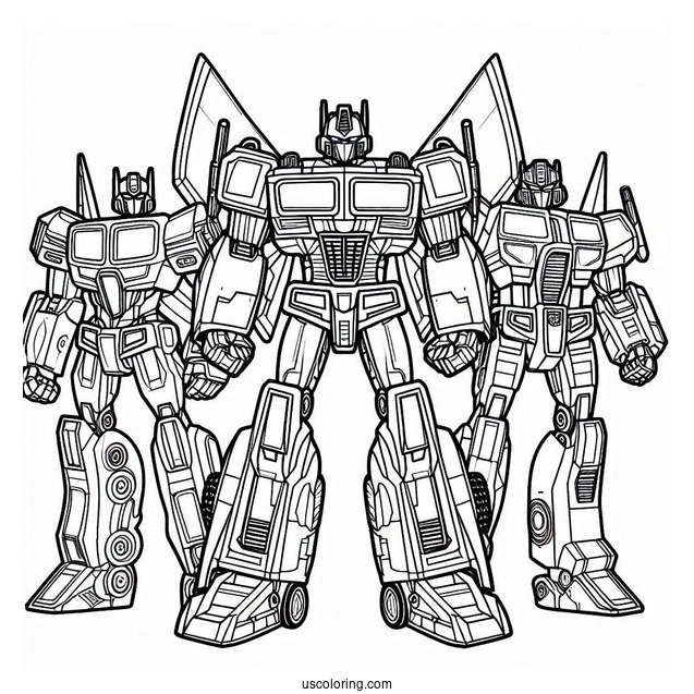 Optimus Prime And Bumblebee Rescue Bots Coloring Page