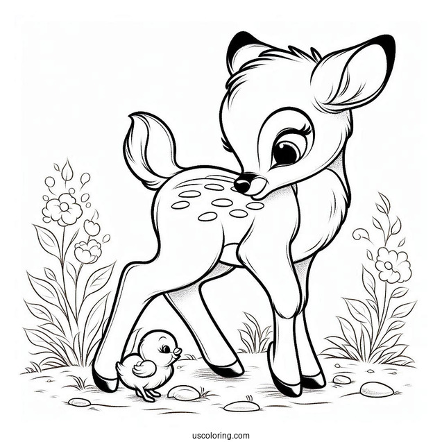 Cute Bambi Learning To Walk