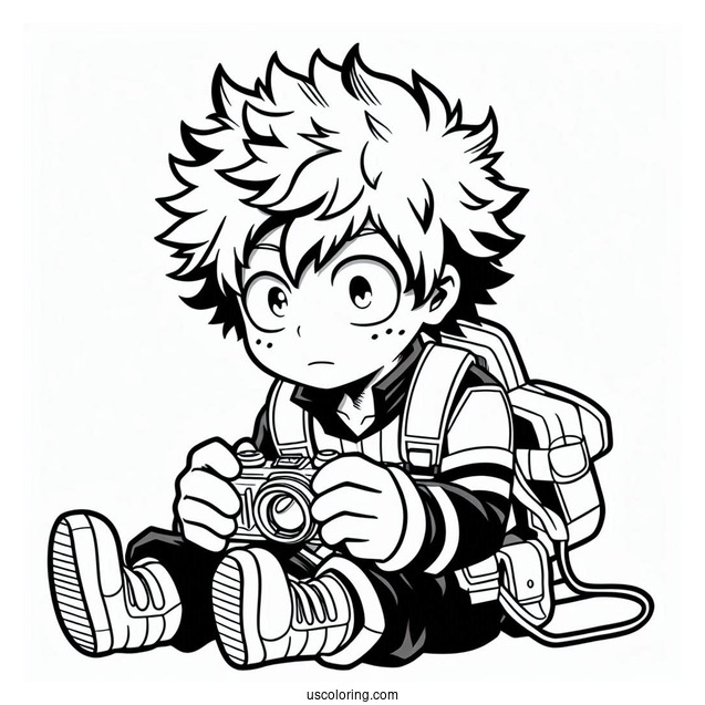 My Hero Academia Coloring Page Of Chibi Eijiro Kirishima