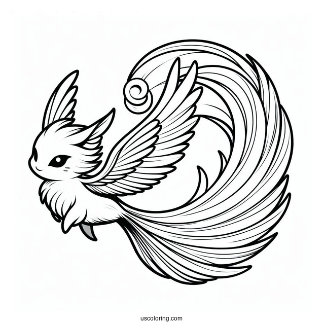 Easy Flying Tails Coloring Page For Kids