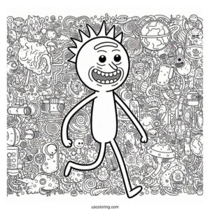 Mr. Meeseeks Coloring Page