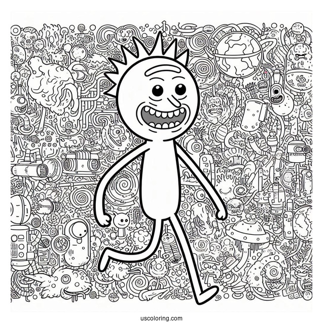 Mr. Meeseeks Coloring Page