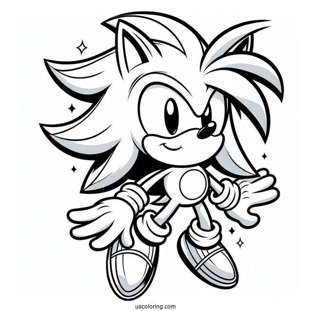 Silver the Hedgehog Coloring Sheet