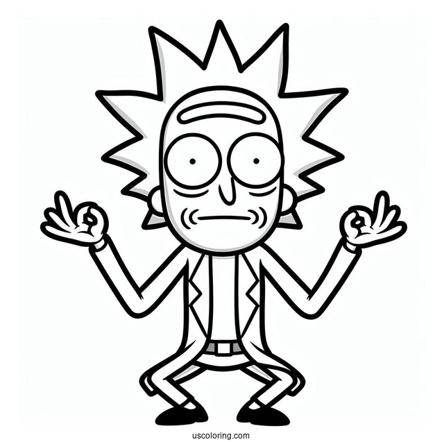 Rick and Morty Coloring Page Of Fun Noob Noob from Rick and Morty For Kids