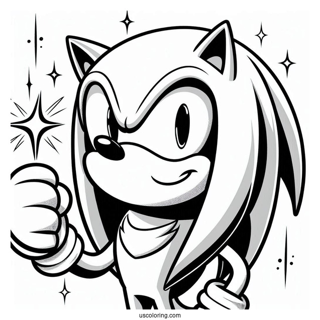 Knuckles From Sonic Coloring Sheet(1)