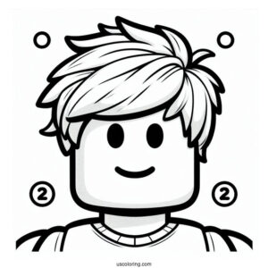 Roblox Guy Coloring Page For Kids
