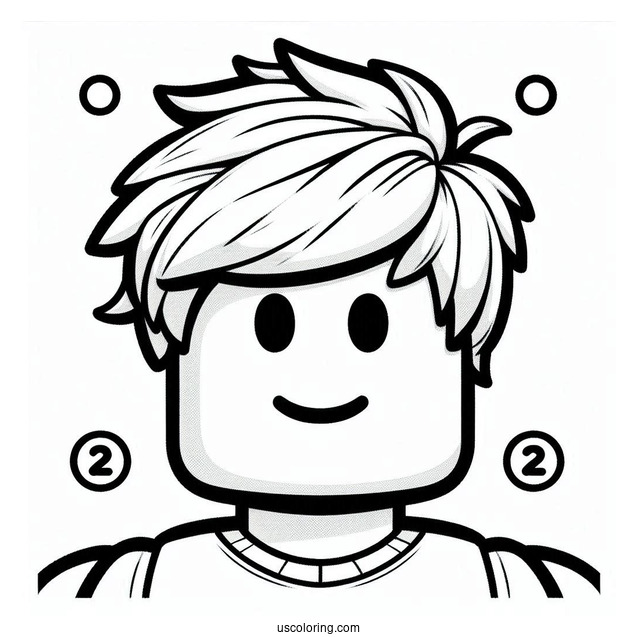 Roblox Guy Coloring Page For Kids