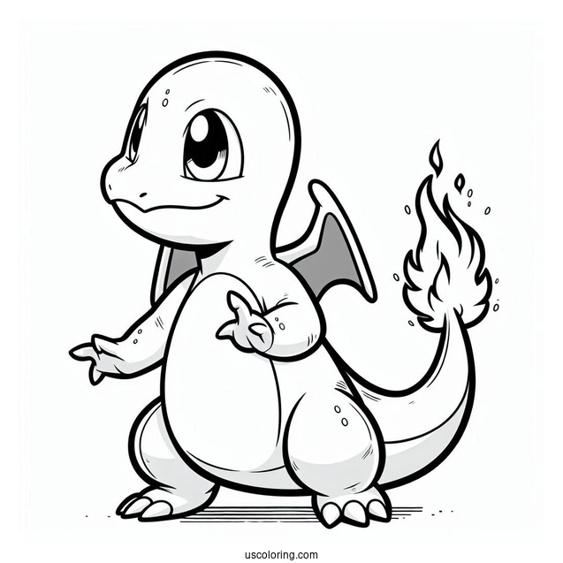 Charmander Coloring In For Kids