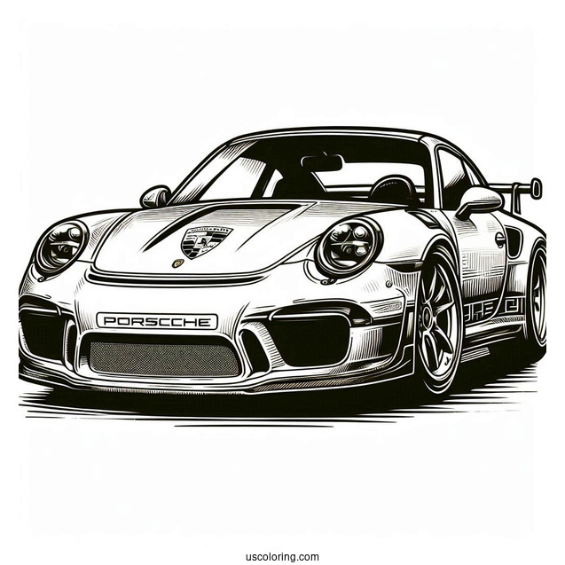 Porsche Coloring Page Logo