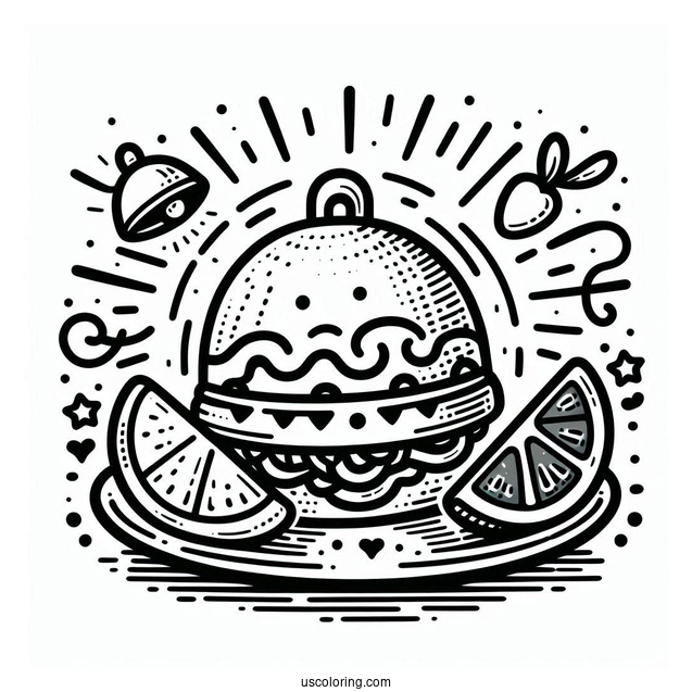 Taco Coloring Page Bell Logo