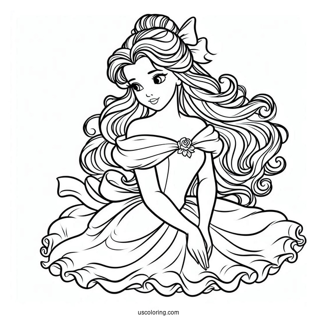 Princess Belle Coloring Sheet