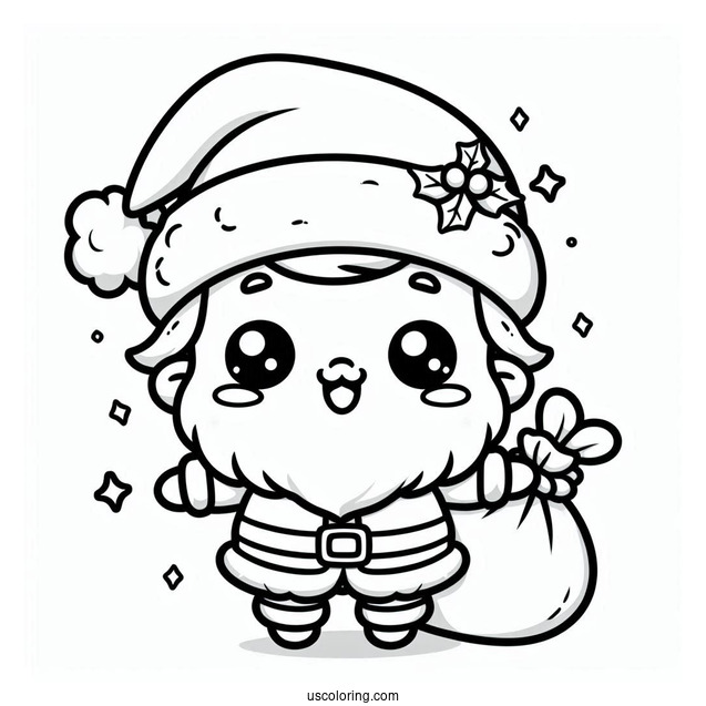 Super Cute Kawaii Santa Claus
