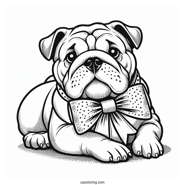 Bulldog In Play Bow Pose