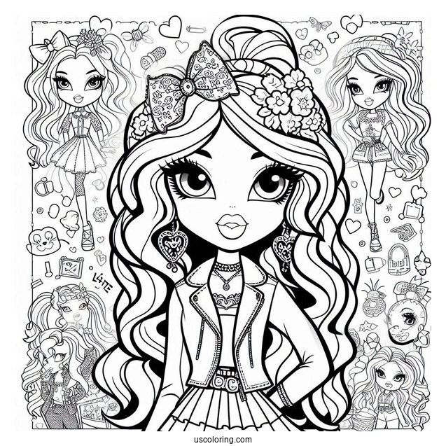 Coloring Page Of Bratz Poster