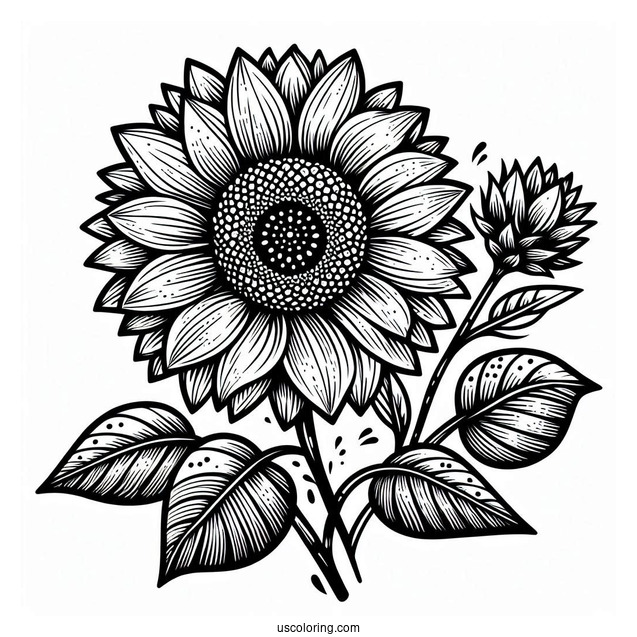 Sunflower To Color