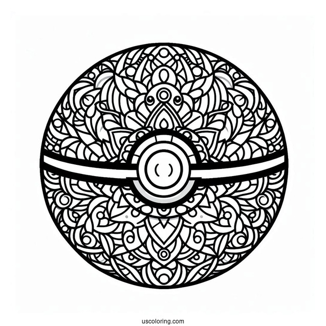 Intricate Pokeball Mandala