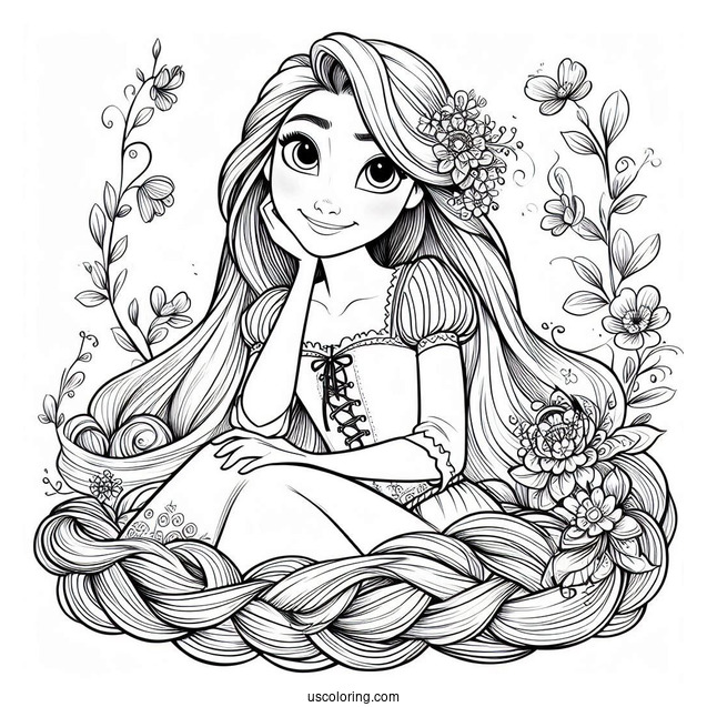 Rapunzel From Tangled Movie To Color