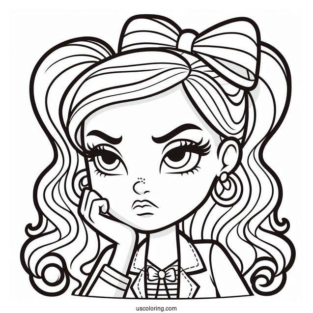 Polly Pocket Coloring Page Of Skeptical Gwen Grande