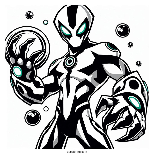 Ben 10 Coloring Page Of Ultimate Echo Echo Alien Form