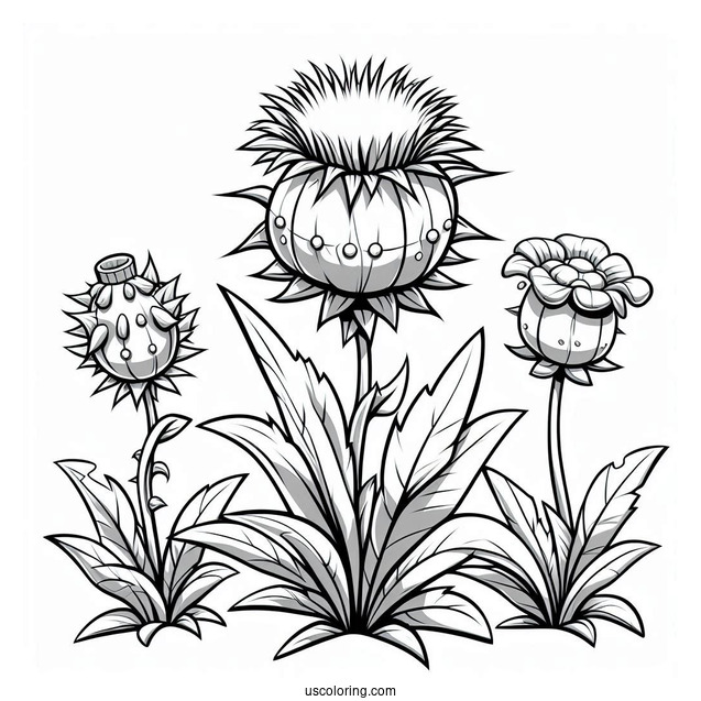 Homing Thistle To Color